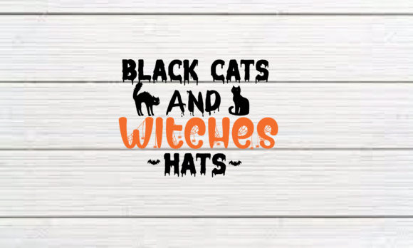 Black Cat and Witches Hats: Graphics for Crafts