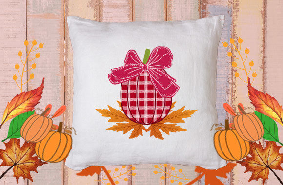 Cute Pumpkin with Bow 11 Graphics & Crafts