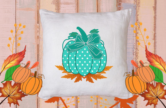Cute Pumpkin with Bow 4 Graphics for Crafts