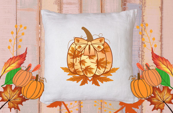Cute Pumpkin with Bow 5: Graphics for Crafts