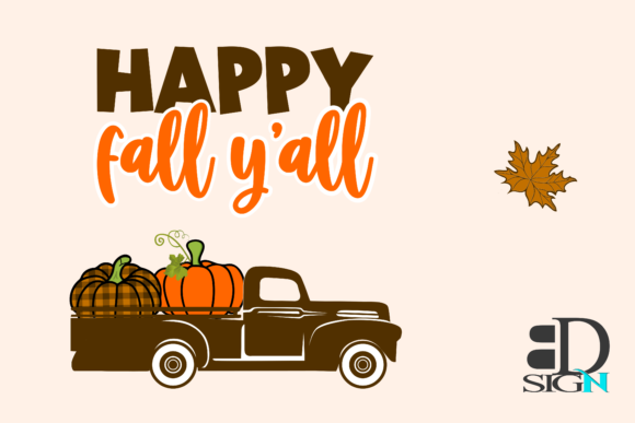 Happy Fall Y All Truck Graphics for Crafts