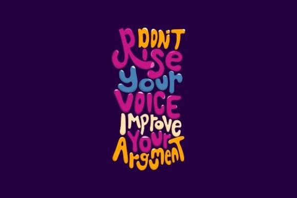 Lettering, Don’t Rise Your Voice