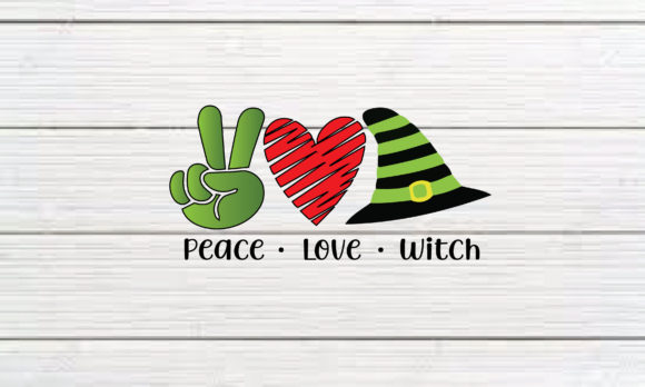 Peace Love Witch: Halloween Graphics for Crafts & Creative Brands