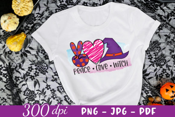 Peace Love Witch - Witch Sublimation PNG