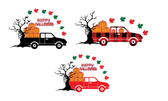Pickup Truck Halloween Graphics for Crafts Projects