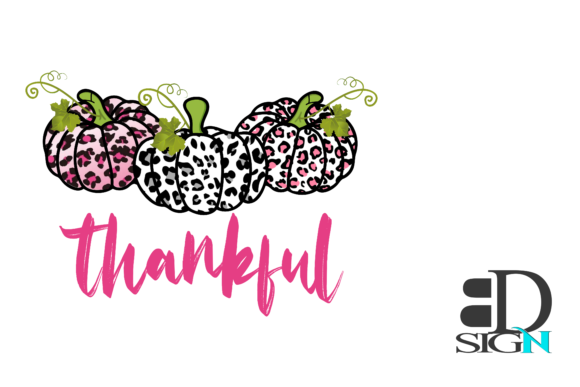 Thankful Happy Pink Pumpkin: Graphics for Crafts